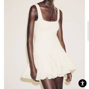 ZARA CONTRASTING VOLUMINOUS DRESS